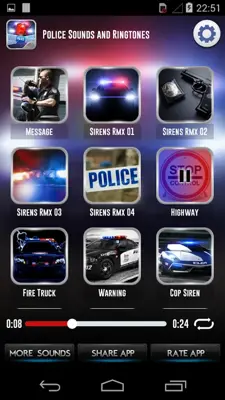 Police Sounds and Ringtones android App screenshot 0