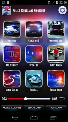 Police Sounds and Ringtones android App screenshot 2