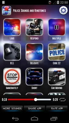 Police Sounds and Ringtones android App screenshot 3